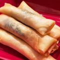 ドドレミ♪'s cooksnap of when they made しらす、大葉、チーズの揚げ春巻き.