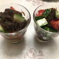 明日の風☆'s cooksnap of when they made ☆切って混ぜるだけカラフルもずく酢和え☆.
