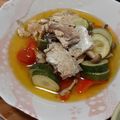 もかもかと's cooksnap of when they made ホットクックで骨までOK塩鯖アヒージョ風.