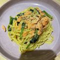 クック6W7PTB☆'s cooksnap of when they made サーモンとほうれん草のクリームパスタ.