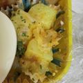 chikinda's cooksnap of when they made 簡単お弁当♡ポテトのカレーマヨチーズ焼き.