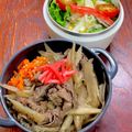 ルぴあ's cooksnap of when they made ごぼうと牛肉丼.
