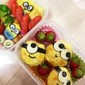 サイチョン's cooksnap of when they made ミニオン☆キャラ弁.