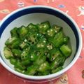 赤い電話's cooksnap of when they made オクラお浸し♡簡単.