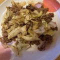 akasio10's cooksnap of when they made キャベツの牛肉炒め　お弁当に簡単.