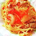 ともみ⭐️'s cooksnap of when they made 豚ばら肉でワンランク上のトマトパスタ。.