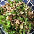 milsalud's cooksnap of when they made ツナピーマンしそみょうが.