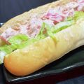 ☆GSSQHY☆'s cooksnap of when they made 【楽めし】カニカマツナバーガー（サンド）.