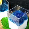Blue。Rose。's cooksnap of when they made カルピス牛乳とバタフライピーで夏色ゼリー.