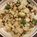 さおりん's cooksnap of when they made 長芋とオクラとひき肉のシャキネバ炒め.