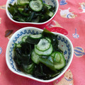 赤い電話's cooksnap of when they made きゅうりとわかめの酢の物.