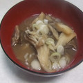 きらり流れ星's cooksnap of when they made 舞茸と長ねぎの炒め味噌汁♪.
