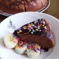 待宵草's cooksnap of when they made 炊飯器でHM簡単チョコレートチーズケーキ.