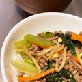 クックかずみん's cooksnap of when they made ランチに豚ひき肉で簡単ビビンバ丼^^.