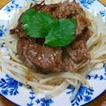 プルンバゴ's cooksnap of when they made 簡単！激ウマ！牛肉もやしのガリバタソース.