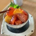 monemaruku's cooksnap of when they made サーモンのブラックペッパー漬け丼.