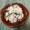 emiiem's cooksnap of when they made 塩麹で☆春菊と桜えびの白和え.