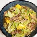 ひなあいりグランマ's cooksnap of when they made 豚キャベツのふんわり卵生姜焼き.