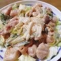 華夢那's cooksnap of when they made キャベツと鶏もも肉のオイマヨ炒め.