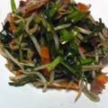 まるかば's cooksnap of when they made もやしとにらの黒ゴマ炒め.