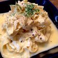 ばたみそーぱん☆'s cooksnap of when they made 豆腐皮で濃厚カルボナーラ.