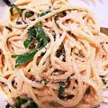 チョビラブ's cooksnap of when they made 材料4つ！本格明太子クリームパスタ.