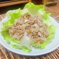 料理男子部🍻's cooksnap of when they made ひき肉納豆のレタス包み.