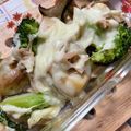 あたむ❤189's cooksnap of when they made ポテト、ブロ、きのこ、ハムのチーズ焼き.