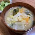 お塩と砂糖's cooksnap of when they made ゆうがママのみそ汁野菜たっぷり.