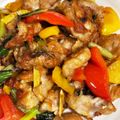 ミンジュン's cooksnap of when they made 小松菜と豚こま肉とパプリカの中華炒め.
