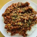 pepemoon's cooksnap of when they made 大豆ミート挽き肉でルーなしキーマカレー.