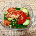 emiiem's cooksnap of when they made 簡単!トマトときゅうりの中華サラダ.