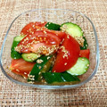 emiiem's cooksnap of when they made 簡単!トマトときゅうりの中華サラダ.