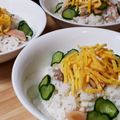 ruris7's cooksnap of when they made みょうが入り鮭ちらし寿司♪簡単♪.
