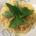 ベティ３'s cooksnap of when they made オリーブオイル明太子スパゲッティ.