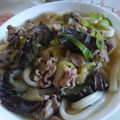 まりゆりひろこ's cooksnap of when they made 【時短】豚となすびのつけうどん.