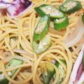 きなこぱん2's cooksnap of when they made オクラとイカの和風パスタ.