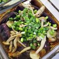 ケメラルド's cooksnap of when they made 雪国まいたけ極とナスのピリ辛揚げびたし.