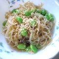 モコブーママ's cooksnap of when they made 白滝と枝豆のコチュジャン焼き肉のたれ炒め.
