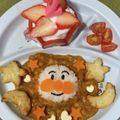 yukaaa♡'s cooksnap of when they made ２歳の誕生日 アンパンマンプレート.