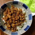 ☆さぶ☆☆'s cooksnap of when they made ピリ辛！甘辛！肉味噌そぼろのレタス包み.