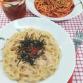 在宅勤務のおじさん's cooksnap of when they made えっ!豆乳だけ!?ｸﾘ～ﾐｨ明太子パスタ.