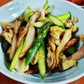 低カロ探検隊's cooksnap of when they made お弁当にも♪アスパラガスの卵炒め.