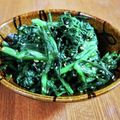 低カロ探検隊's cooksnap of when they made ダシダとごま油だけ！春菊のナムル.