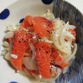 Spaすき's cooksnap of when they made スモークサーモンと新玉ねぎのサラダ.