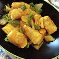 Unaken's cooksnap of when they made ☆肉巻き豆腐（酢豚風）☆.