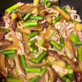 Giulia♡'s cooksnap of when they made なすとにんにくの芽、豚肉の中華風炒め.