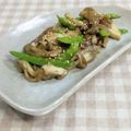 umemodoki's cooksnap of when they made お弁当に♬舞茸と絹さやのバター醤油炒め.