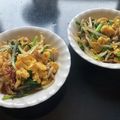 Rick_t's cooksnap of when they made 豚にらもやしの塩だれ卵炒め.