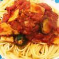 えみらくる's cooksnap of when they made ズッキーニとツナのトマトソースパスタ.
